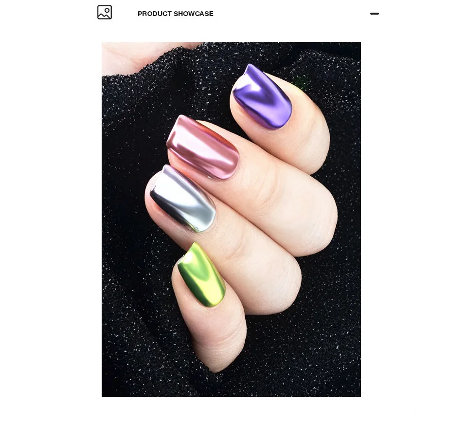 7 Battle Nail Glitter Rub Mirror Pigment Powder Diping Rose Gold Holographic Nail Art Chrome Manicure Decorations Dust