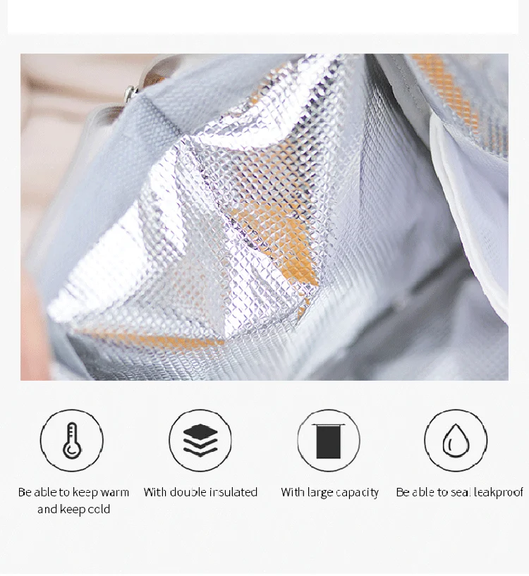 Portable Lunch Bag New Thermal Insulated Lunch Box Tote Cooler Bag Bento Pouch Lunch Container School Food Storage Bags Portable Lunch Bag New Thermal Insulated Lunch Box Tote Cooler Bag Bento Pouch Lunch Container School Food Storage Bags