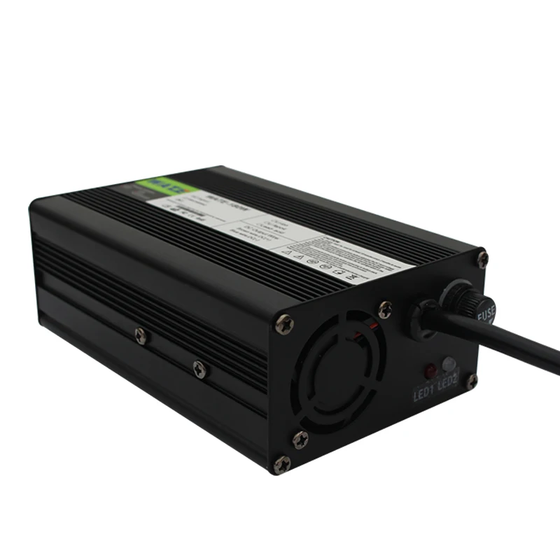 Carregador para Bateria de Íon de Lítio Saída de Bateria 54.6v com Ventilador e Estrutura de Alumínio Preto 54.6v 3a 13s 48v dc - Image 3