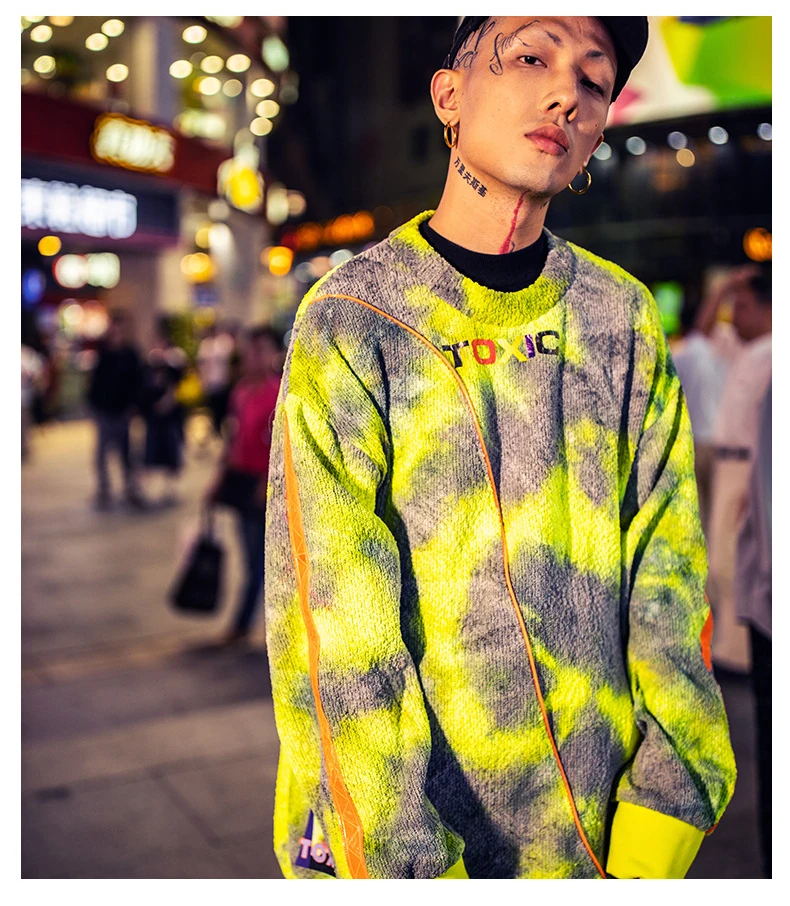 SEVEYFAN Мужская Tie Dye уличная одежда толстовки в стиле хип-хоп Harajuku пуловер больших размеров толстовки зимние утепленные толстовки мужские R3227