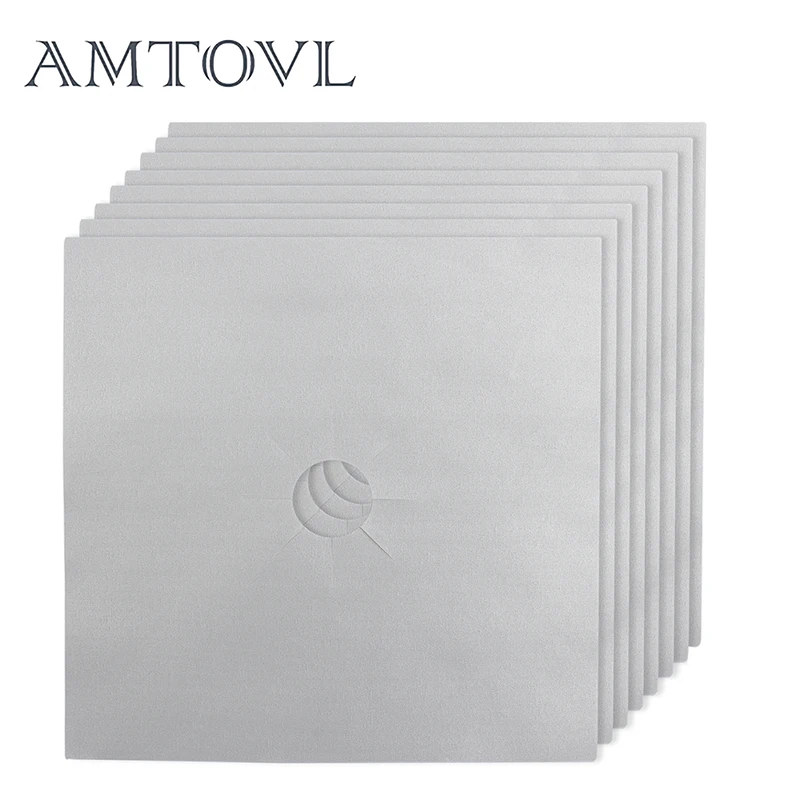 AMTOVL 8 шт. многоразовые защитное покрытие для газовой плиты Плита крышка чистой
