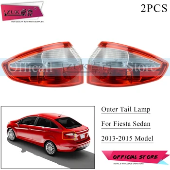 

ZUK 2PCS Outer Rear Bumper Tail Light Tail Lamp Outside Stop Light Brake Lamp Light For Ford Fiesta Sedan 2013 2014 2015