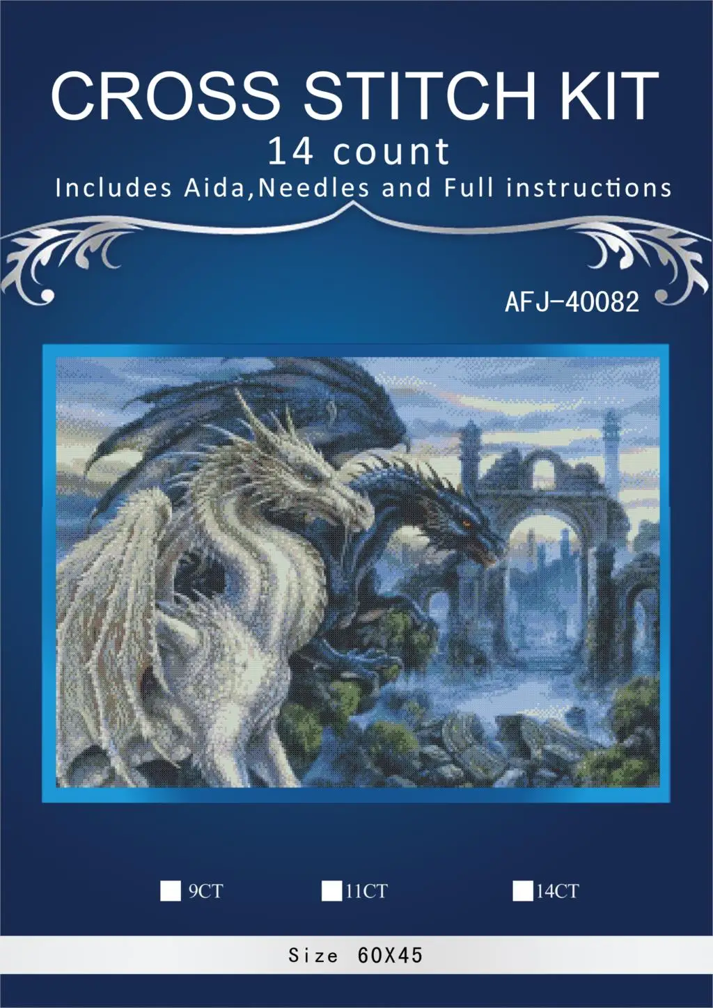 

new Embroidery Counted Cross Stitch Kits Needlework - Crafts 14 ct DMC Color DIY Arts Handmade Decor Dragon