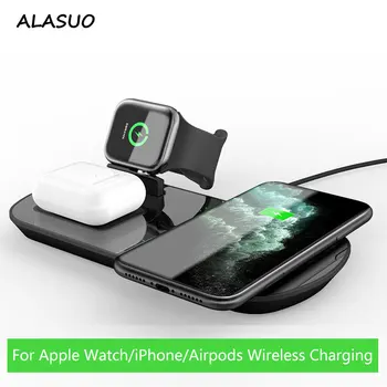 

3 In 1 Wireless Charger For iPhone 11 XS XR 8 Plus Wireless Charging Pad Dock for Apple Watch 5 4 3 2 1Fast Charger For Airpods