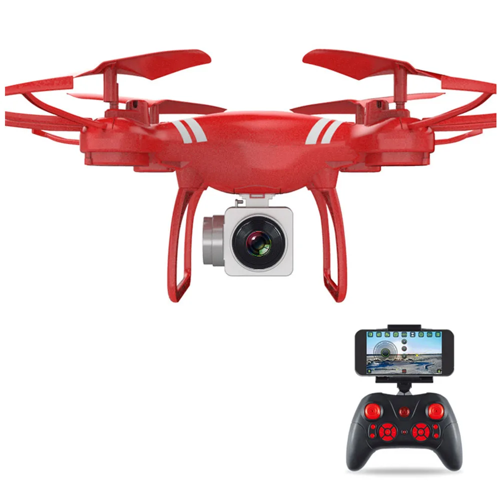 Красный Профессиональный Квадрокоптер с вращением на 360 °, игрушки для улицы, пульт дистанционного управления, в режиме реального времени, с регулируемой головкой, wifi, 3 цвета - Цвет: Красный