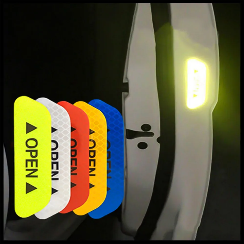 

auto Car Door OPEN Reflective Tape Warning Mark Notice Sticker for Ford C-MAX Flex B-MAX Atlas Five FG F-350 F-250 E-Series