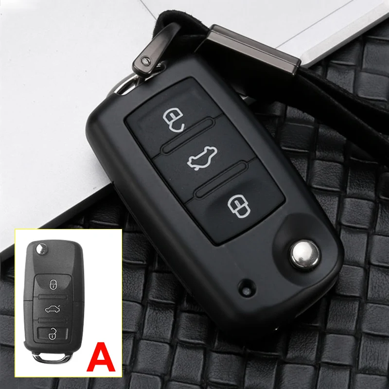 SKU图片-New-hot-sale-Zinc-alloy-Silicone-car-key-case-cover-keychain-For-Skoda-Octavia-A5-A7 (1)