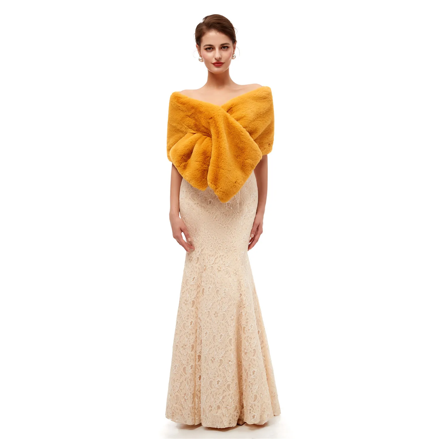H& S BRIDAL, зимняя теплая шаль из искусственного меха для невесты, болеро, 10 цветов, накидка-палантин для свадьбы, вечеринки