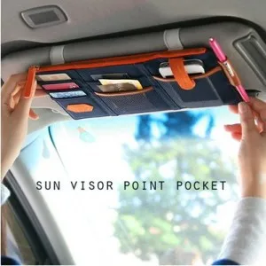 

Car Storage Bags Sun Visor Hanging Organizers Eyeglasses Holder Car Kit Tissue Box Universal PU Credit Card Package Organizer