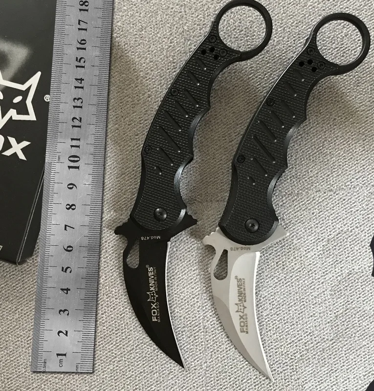 Karambit ABS пластиковая ручка коготь нож лиса черный высокое качество складной нож