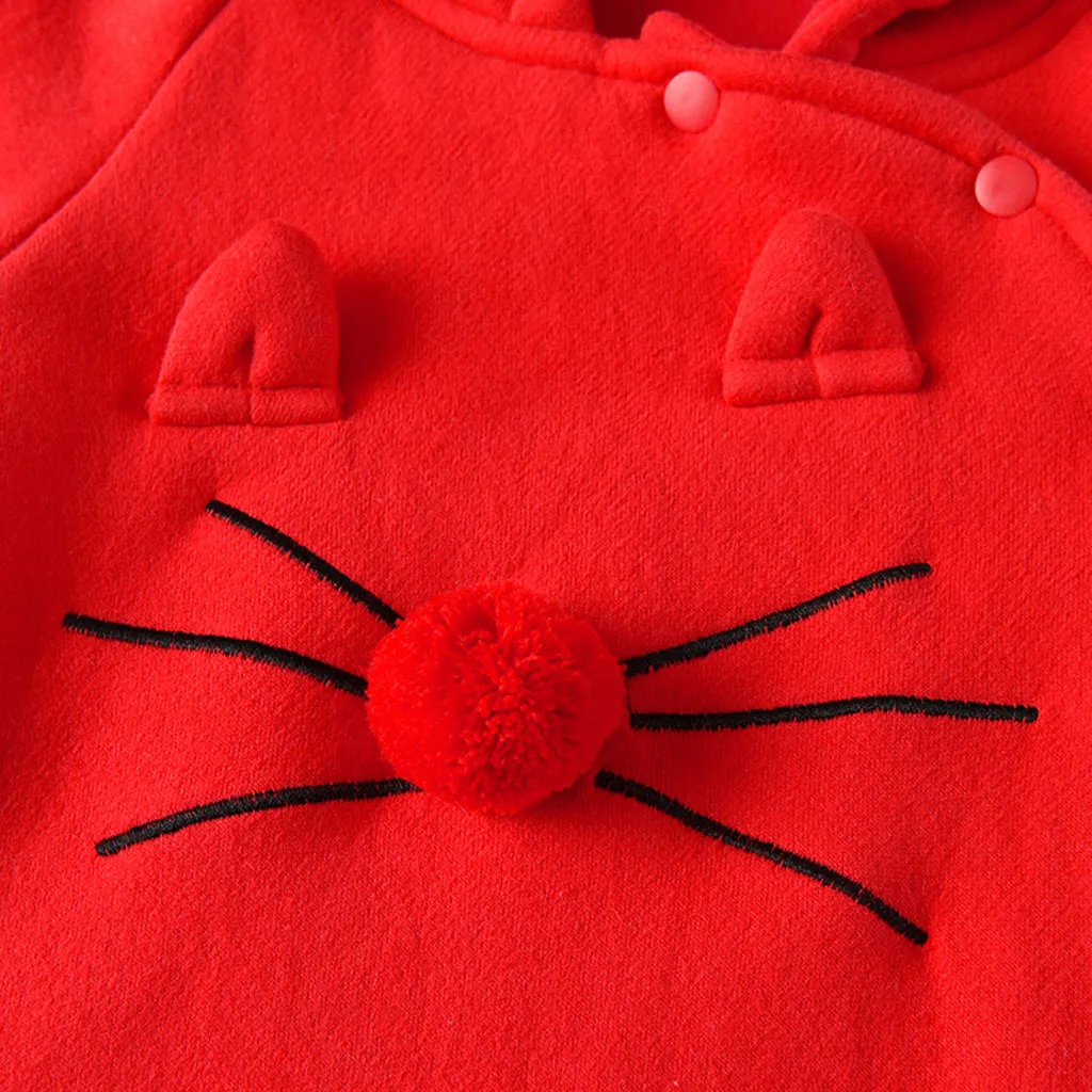 Теплый комбинезон; одежда для малышей; милый комбинезон с капюшоном и длинными рукавами для новорожденных; одежда для малышей; сезон зима-осень