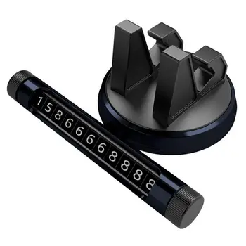 

New Luminous Temporary Stop Sign Rotate Hidden Moving Car Mobile Phone Number Plate Universal Car Phone Holder