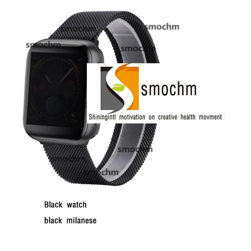 Black Black Milan Smochm Carnaval 30 face IWO 12 Bluetooth умные часы серии 5 44 мм 40mm1: 1 IWO 8 IWO 9 спортивные умные часы для Apple iPhone Android - Color: Black Black Milan