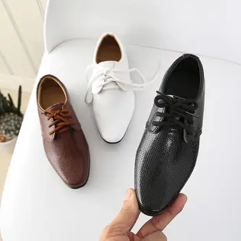 

Kids Shoes Wedding Leather Shoes Soft Hand Feeling Children Infant Baby Boys British Style Student Perform New Casual Shoes