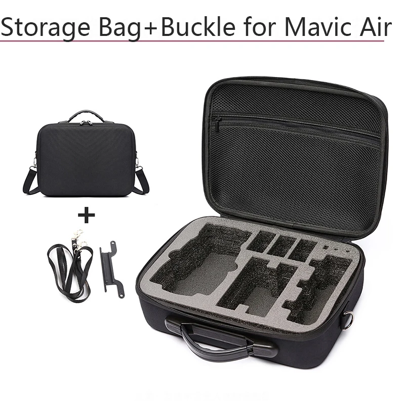 New WPD Handbag Carrying Case Pearl Cotton Liner Remote Controller Hanging Buckle Nylon Box Storage Bag for DJI MAVIC Air Mini Accessory 
