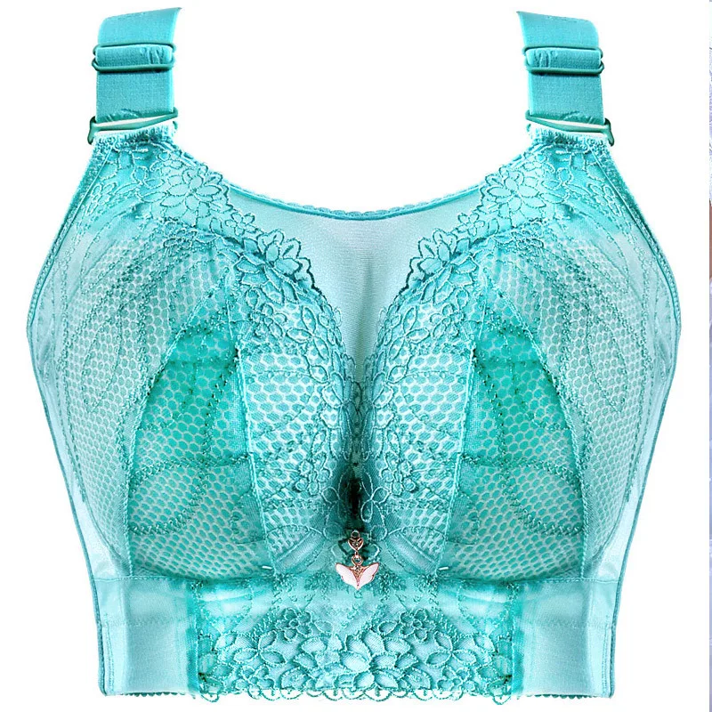 bra for women cross-border new thin cotton cup plus size lace bra  adjustable comfortable breast ladies underwear - AliExpress