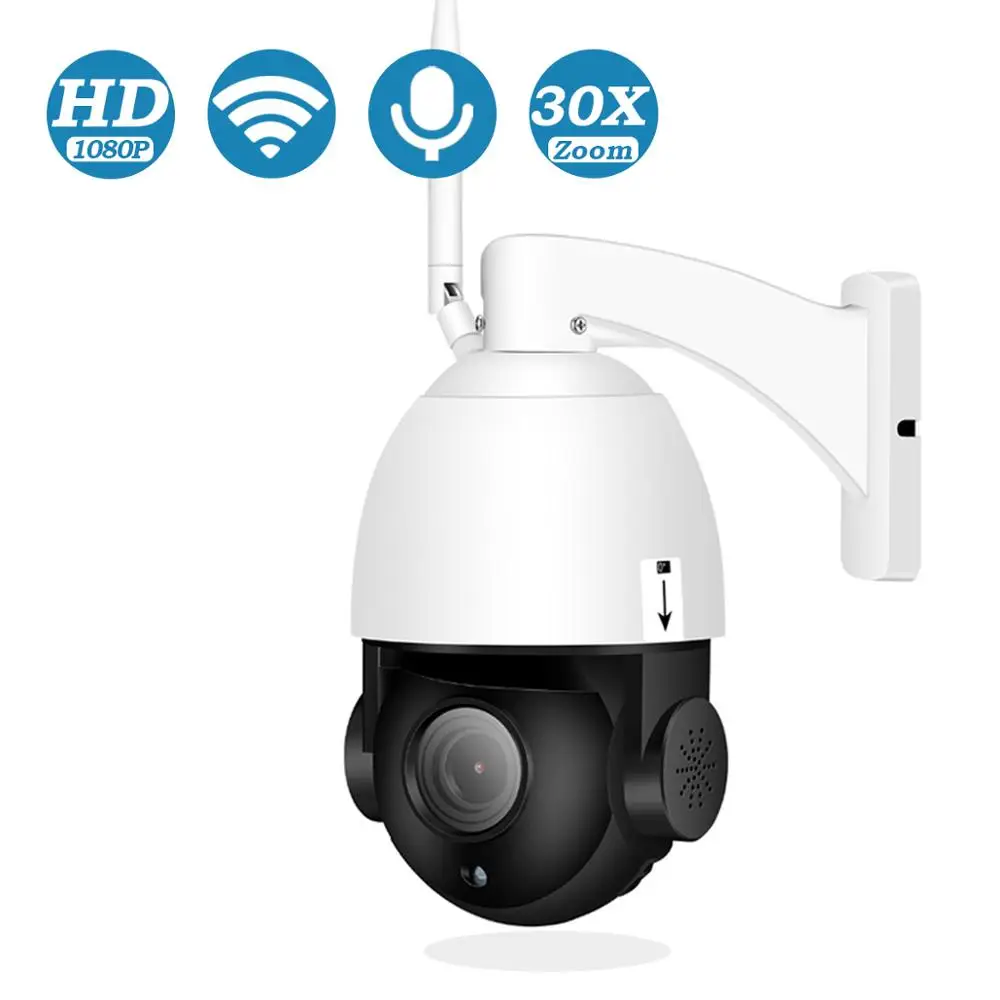 BESDER 1080P 30X Zoom наружная IP Камера PTZ скоростная купольная камера Обнаружение