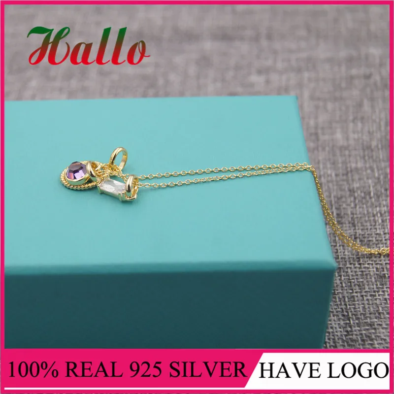 45cm 712322500 12MM Высокое качество Cadenas de plata 925 mujer брендовые ожерелья и подвески изготовление ювелирные изделия - Цвет камня: 45cm 712322500 12MM