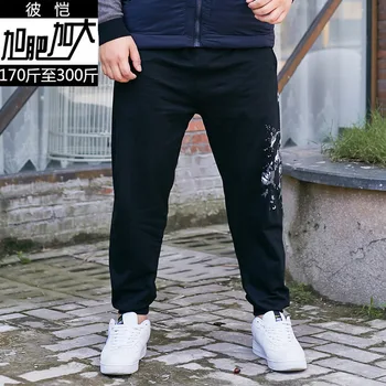 

Autumn Men Plus Fat Plus Size 160 Jin -280 Jin Can Wear Printing Leisure Elastic Waist Leisure Pants Tide