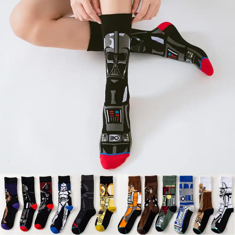 Disney star wars 9 jedi cavaleiro mestre yoda C-3PO wookiee cosplay meias comics mulheres homens força desperta meias adoráveis presentes brinquedo