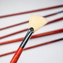 Акварельная Кисть ручка масляная гуашь кисть для рисования веерообразная щетина кисти для рисования волос одинарные двойные кисти художественные Кисти