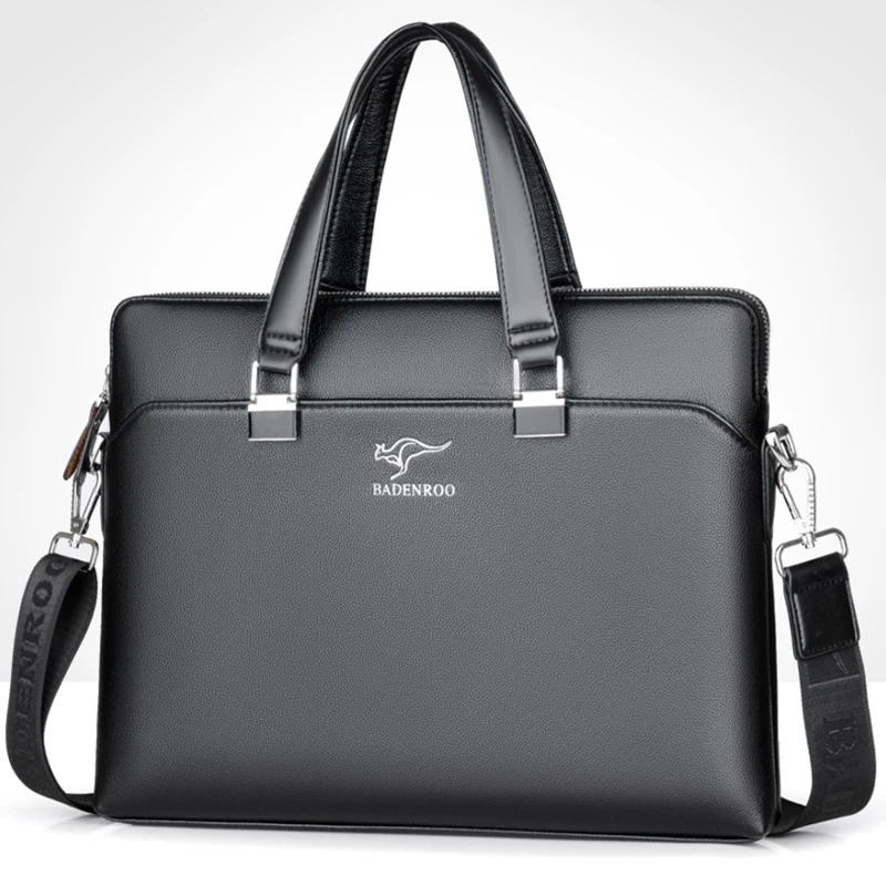 Новинка, мужская кожаная сумка для ноутбука 13, 14, 15, 15,6 дюймов, повседневная сумка, модная сумка-мессенджер, водонепроницаемая сумка через плечо, деловой портфель