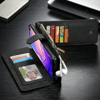 

ZOYA wallet case fashion retro matte Multifunction card pack phone case for Samsung S 8 9 10 E plus Note 8 9business phone cover