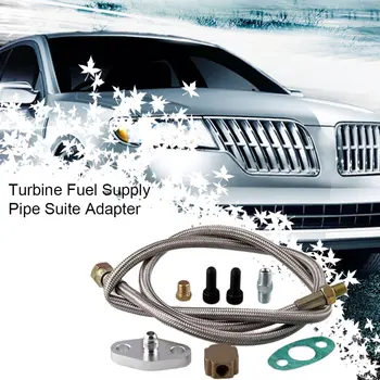 

36" Turbo Oil Inlet Feed Line Fitting For Turbo Turbocharger Kit T3/t4 T25/t28