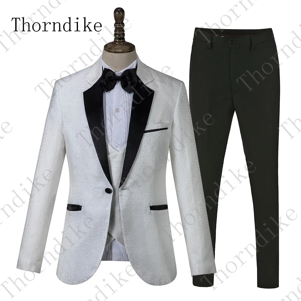 suits 5 Мужской Камуфляжный костюм Thorndike со штанами, свадебные костюмы для выпускного вечера для мужчин, бордовый жаккардовый приталенный костюм с цветочным принтом(пиджак+ жилет+ брюки - Цвет: suits 5