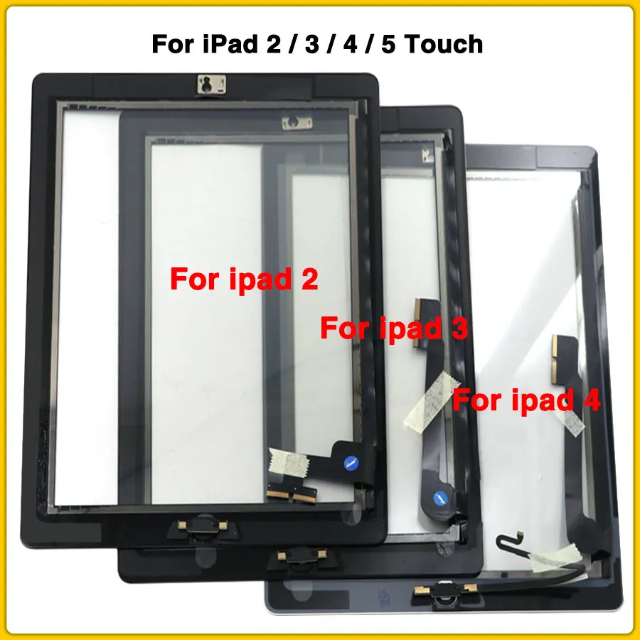 Новый сенсорный экран для IPad 2/3/4/5 A1395 A1403 A1458 A1474 панель дигитайзер Датчик Переднее