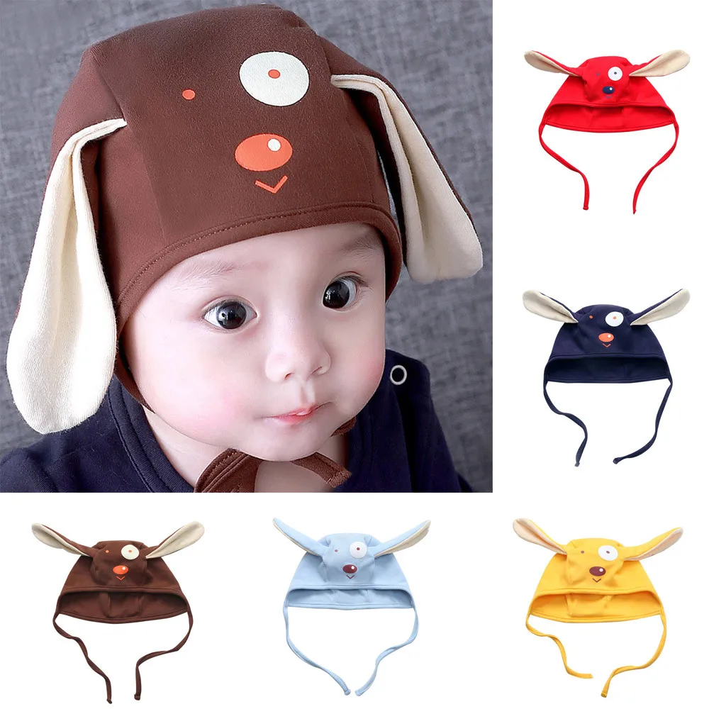 Baby cute puppy Ears Hat Infant Toddler Autumn Winter Caps for Children Baby Hats Accessories Photography Props