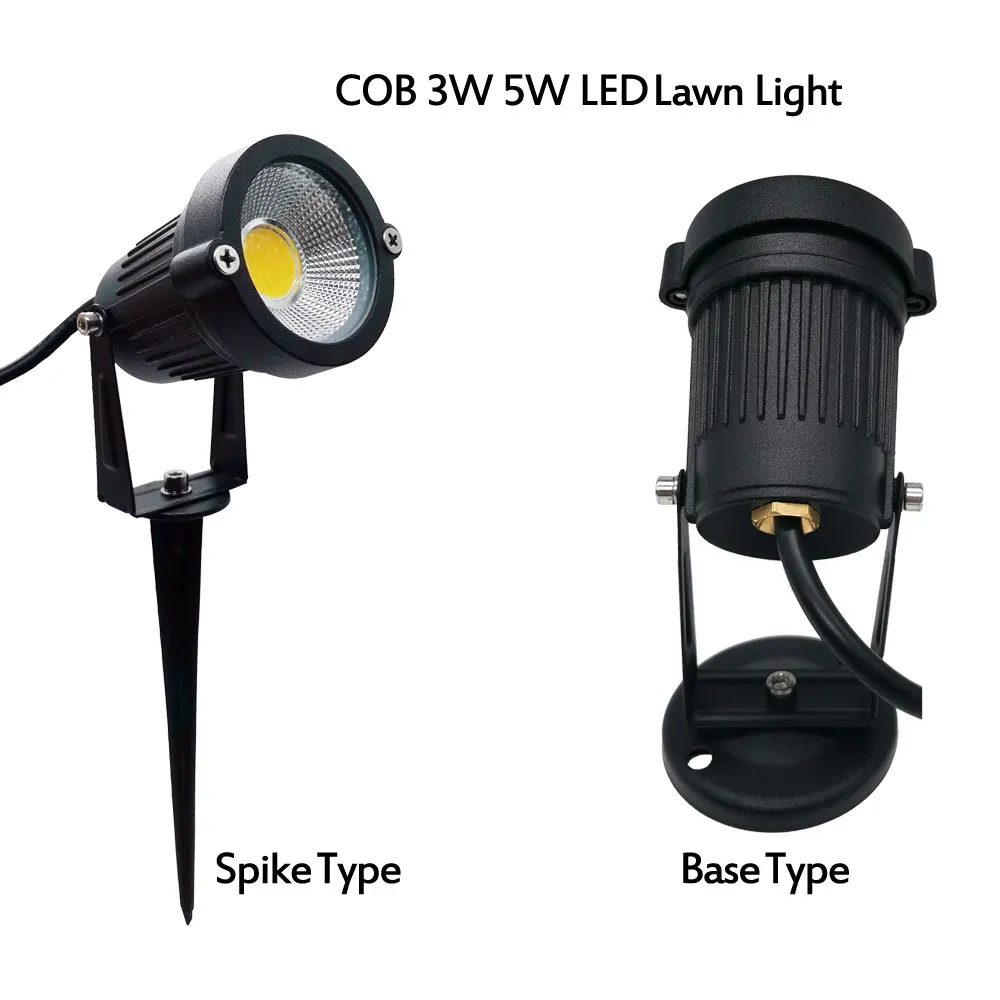 COB AC110V 220V DC12V COB 9w 3w 5w 7w IP65 lawn landscape tree garden light outdoor led spike light prikspot tuinspot lamp