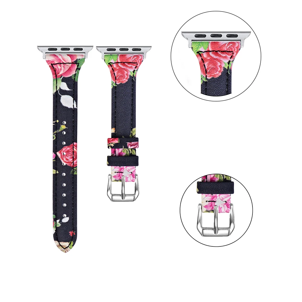 style A Ремешок Joyozy из натуральной кожи для Apple Watch 38 мм/40 мм/42 мм/44 мм кожаный ремешок iwatch серии для Apple Watch 5/4/3/2/1 - Цвет ремешка: style A