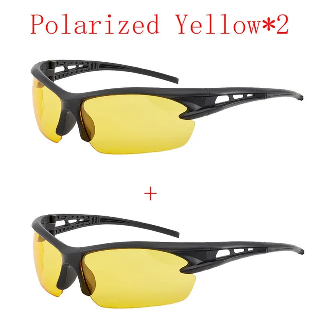 New 2 Pack Polarized Car Night Vision Goggles Sunglasses Night Driver Driving Goggles Unisex UV400 Glasses Auto Parts Polarized Yellow C