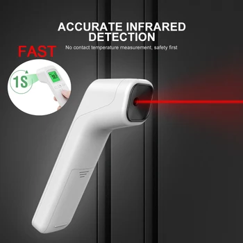 

Infrared Digital Forehead Thermometer, 3 Color Backlight Display Non-Contact IR Laser Thermometer for Indoor Adult Baby