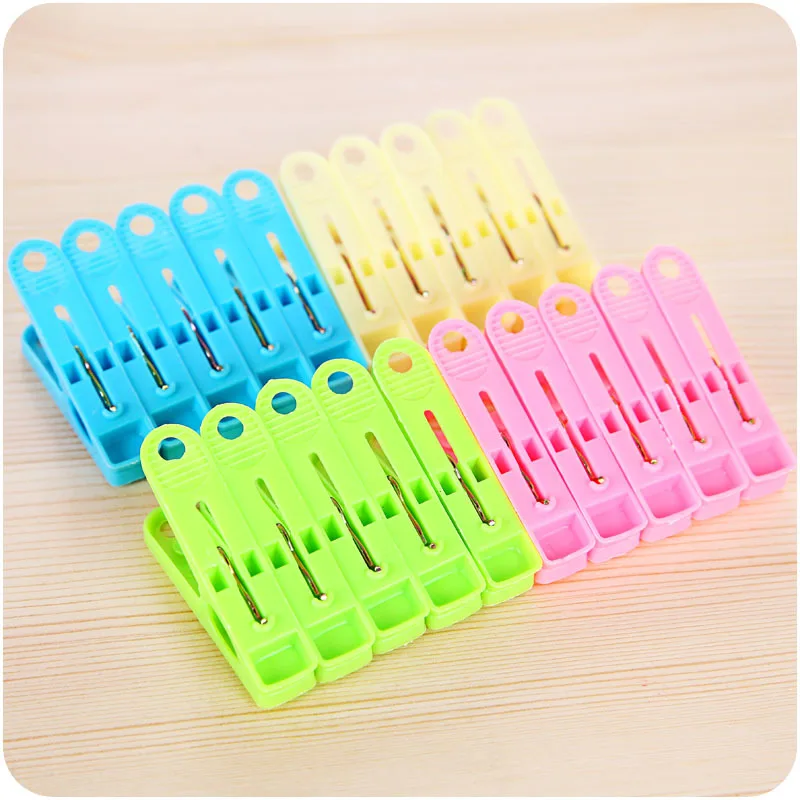 Прищепки для одежды 20 шт. разные цвета крепкие зажимы полотенец заколки