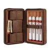 GALINER Portable Cigar Humidor Box Travel Leather Cigars Case Cedar Wood Cigars Set W Lighter Cigar Cutter Holder Humidifier Bag ► Photo 3/6