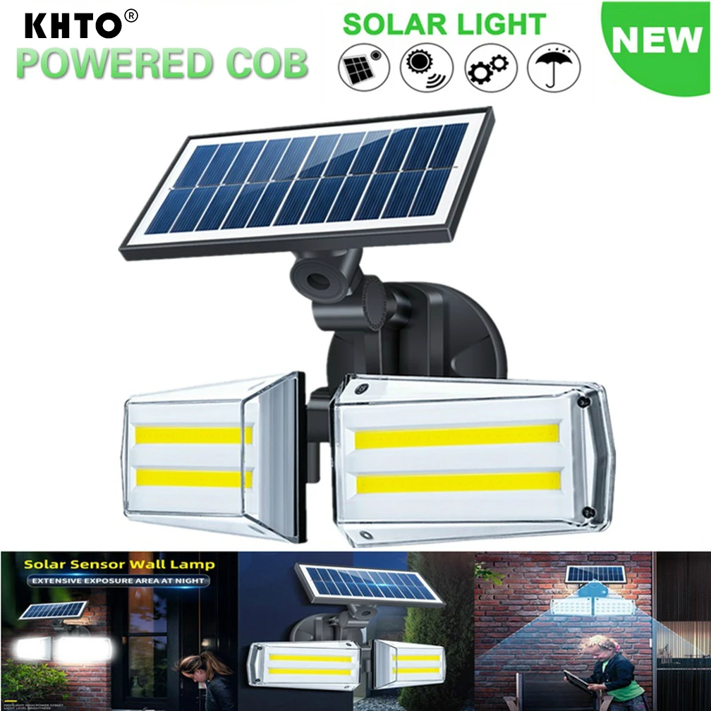 

Rotatable Microwave 20W LED 80 COB Solar Lights for Garden Light Decoration Outdoor Wall Lamp IP65 PIR Motion Sensor Solar Lamp