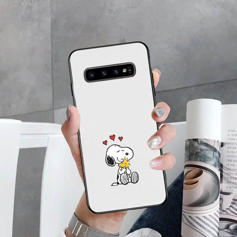 Чехол для телефона Snouby милая собака черный мягкий чехол для телефона из ТПУ чехол для samsung S9 plus S6 edge plus S7 edge S8 plus S10 plus