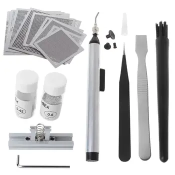 

1Set BGA Reballing Stencils Solder Paste Tin Balls Station Steel Mesh SMT Rework WXTB