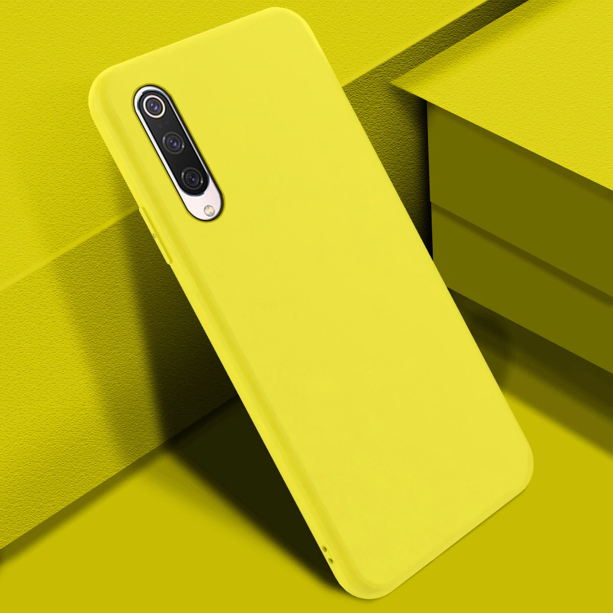 Lemon Yellow Для Xiaomi Mi 9 Pro 5G чехол тонкий мягкий ТПУ чехол для телефона Встроенный бархатный материал против царапин защитный чехол драгоценный камень - Color: Lemon Yellow