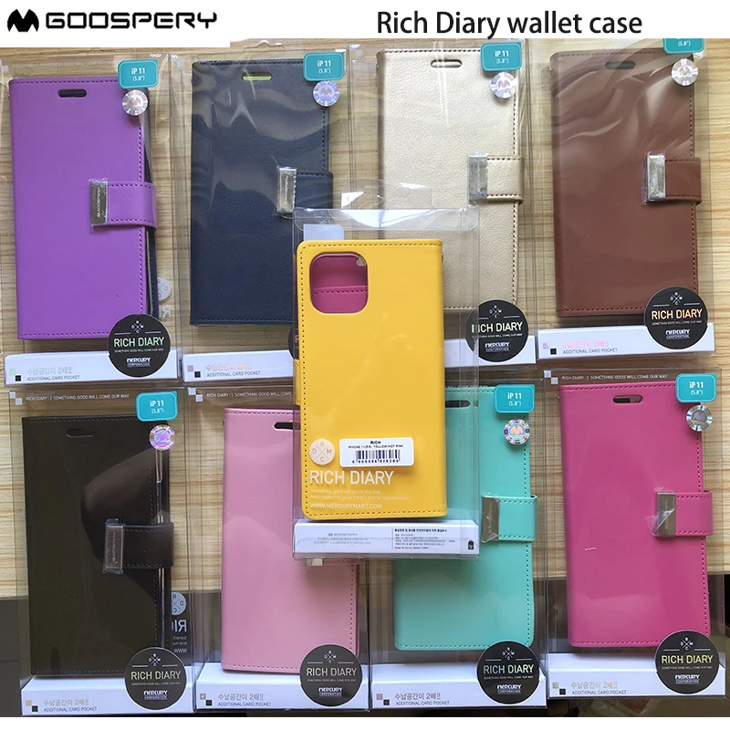 Чехол Goospery Rich Diary с дополнительными слотами для карт кожаный чехол бумажник iPhone 5