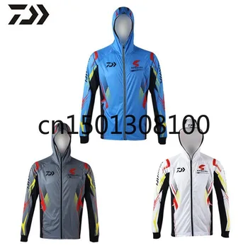 

2020 DAIWA Hooded Fishing Jackets Summer Autumn Outdoor Vests Cycling Fishing Shirts Men Breathable Quick Dry Fishing Hoodies