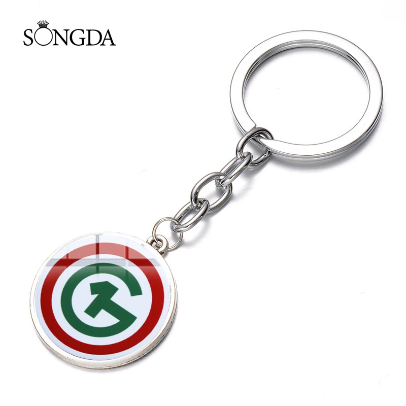 SONGDA, модный брелок O1G, минимализм, венгерский значок, напечатанный стеклянный купол, подвеска, брелок, цепочка для ключей, сплав, Porte Clef, сувениры, подарки