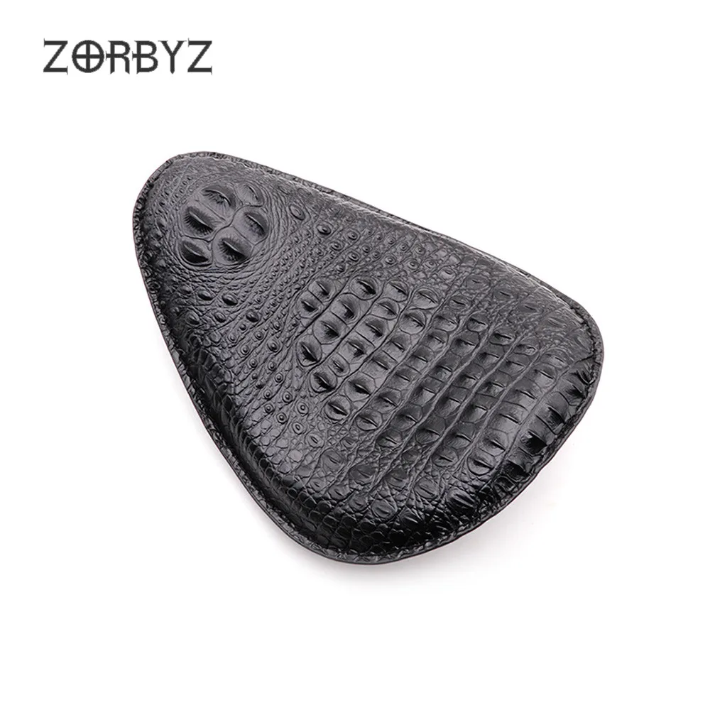 ZORBYZ 1 шт. мотоциклетные Ретро Черный крокодил из искусственной кожи Стиль Solo сиденье для Harley Chopper Bobber Пользовательские SX650