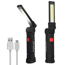 COB светодиодный перезаряжаемый Магнитный факел Гибкая инспекционная лампа Беспроводная Рабочая лампа портативное освещение Прожектор Фонарик