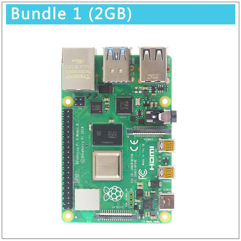 Raspberry Pi 4 модели B 1/2/4GB Оперативная память BCM2711 Cortex-A72 ARM v8 2,4/5G, Wi-Fi, Bluetooh 5,0 вариант SD картой памяти на 32 Гб | Чехол | Мощность | HDMI - Комплект: Комплект 1