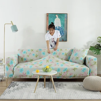 

L-Style Sofa Case For Living Room Corner Sofa Covers Elastic Armchair Cover Slipcover Waterproof Couch Covers 1/2/3/4 Seater