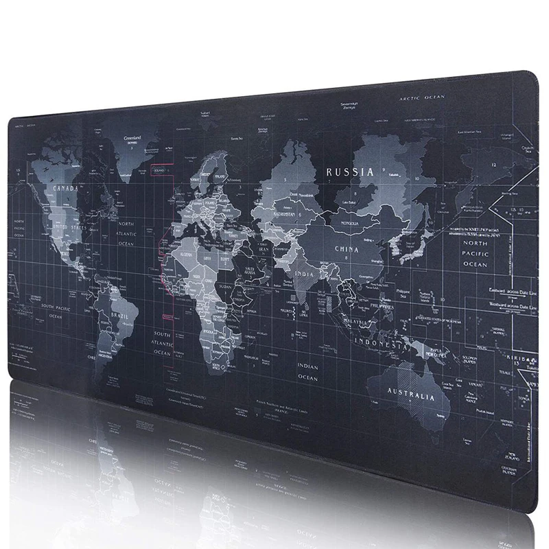 Silicone Large Mousepad Gaming Accessories Keyboard Pad Cushion XL Mouse Mat Gel World Map Print Keyboard Gel Logitech Gamer Mat