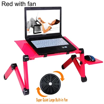 

Action Club Laptop Table Simple Computer Table with Fan Bed Sofa Folding Adjustable Laptop Table on the Bed